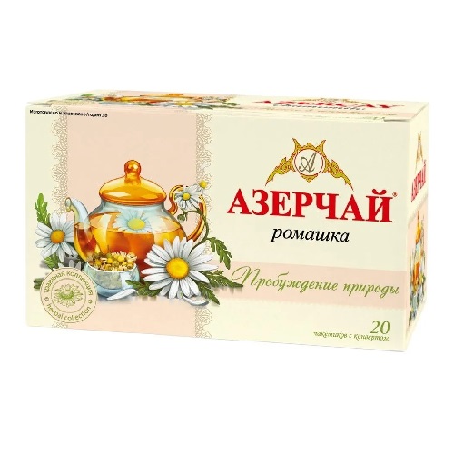 Азерчай чай травяной Пробуждение природы с ромашкой, 20 пакетиков Азерчай чай травяной Пробуждение природы с ромашкой, 20 пакетиков